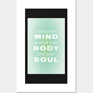 Mind Body Soul Green Aura Posters and Art